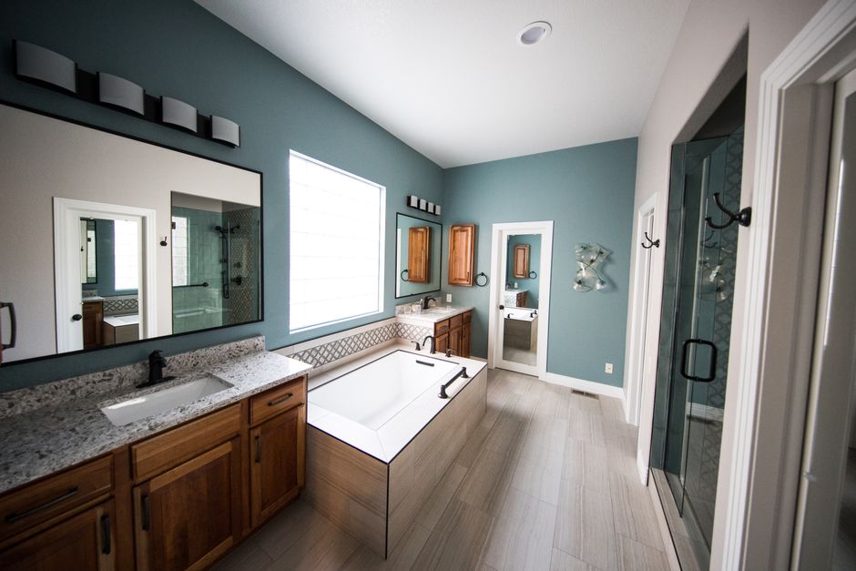Bathroom remodeling contractor at work